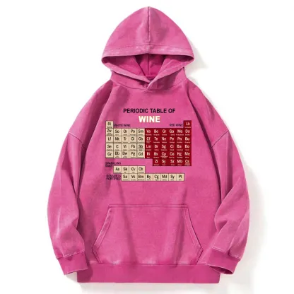 Tokyo-Tiger Table of Elements of Wine Washed Hoodie