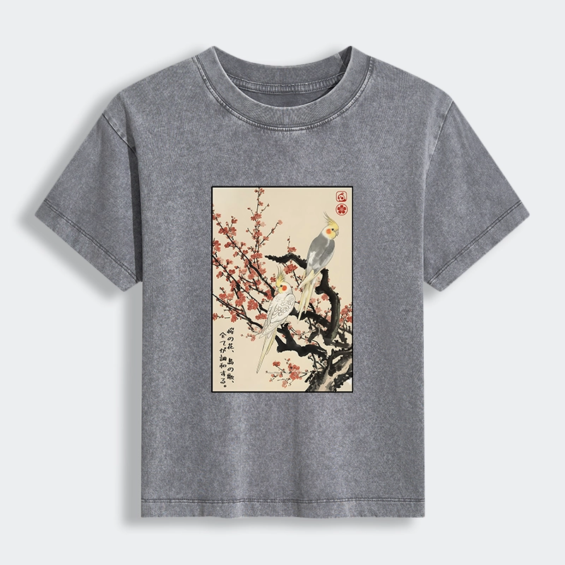 Tokyo-Tiger Whispers of Silent Blossoms Women's Washed T-shirt