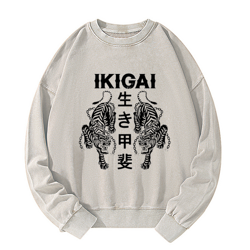 Tokyo-Tiger Japanese Chain Tiger Washed Sweatshirt Sale
