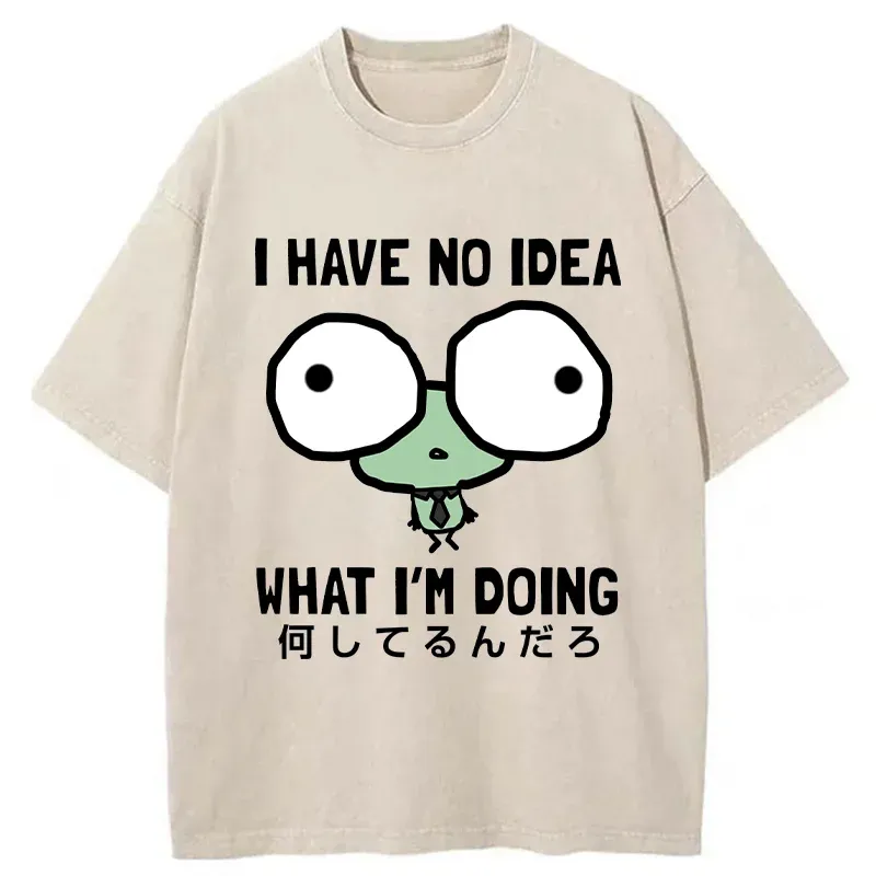 Tokyo-Tiger Silly Frog At Work Washed T-Shirt