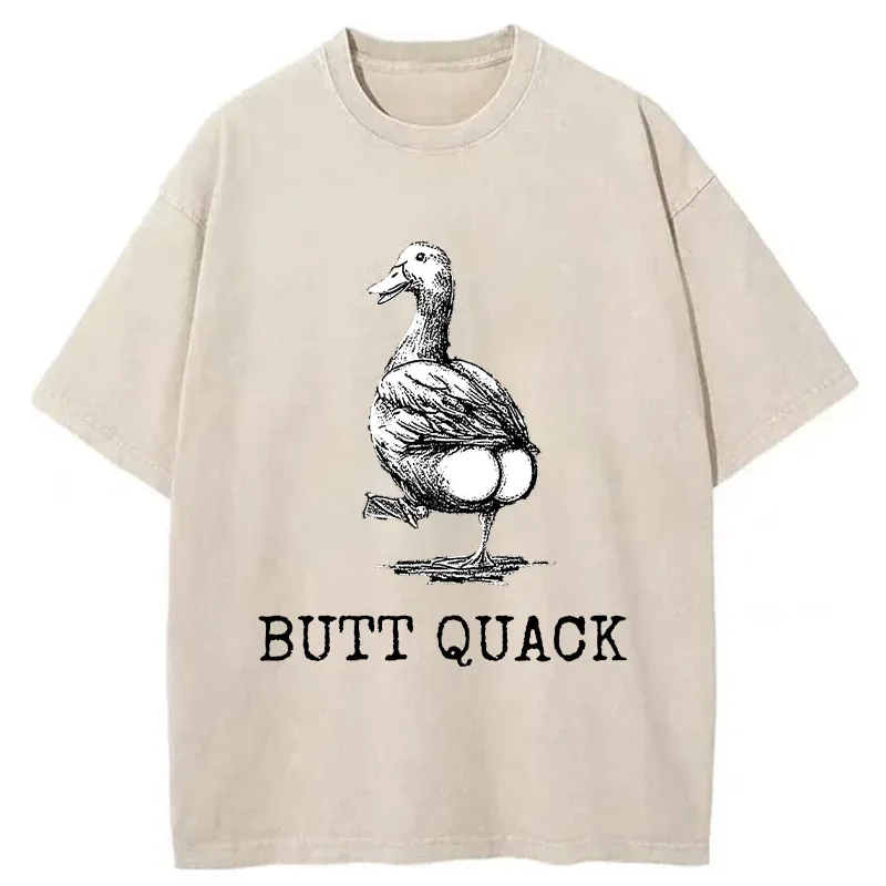 Tokyo-Tiger Butt Crack Funny Washed T-Shirt