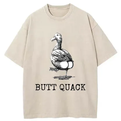 Tokyo-Tiger Butt Crack Funny Washed T-Shirt