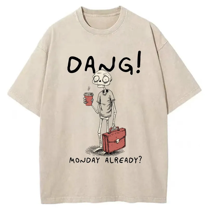 Tokyo-Tiger Workday Of The Skeleton Man Washed T-Shirt