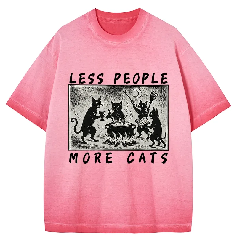 Tokyo-Tiger Cat Sacrifice Ceremony Gradient Washed T-Shirt