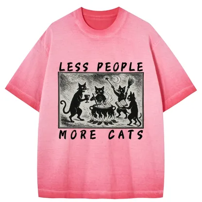 Tokyo-Tiger Cat Sacrifice Ceremony Gradient Washed T-Shirt