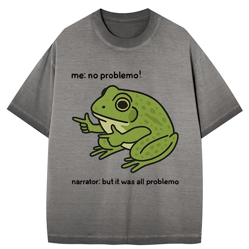 Tokyo-Tiger Stupid Frog Meme Gradient Washed T-Shirt