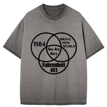 Tokyo-Tiger Multidimensional Thinking And Rebellion Gradient Washed T-Shirt