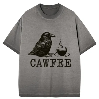 Tokyo-Tiger Cawfee Funny Japan Meme Gradient Washed T-Shirt