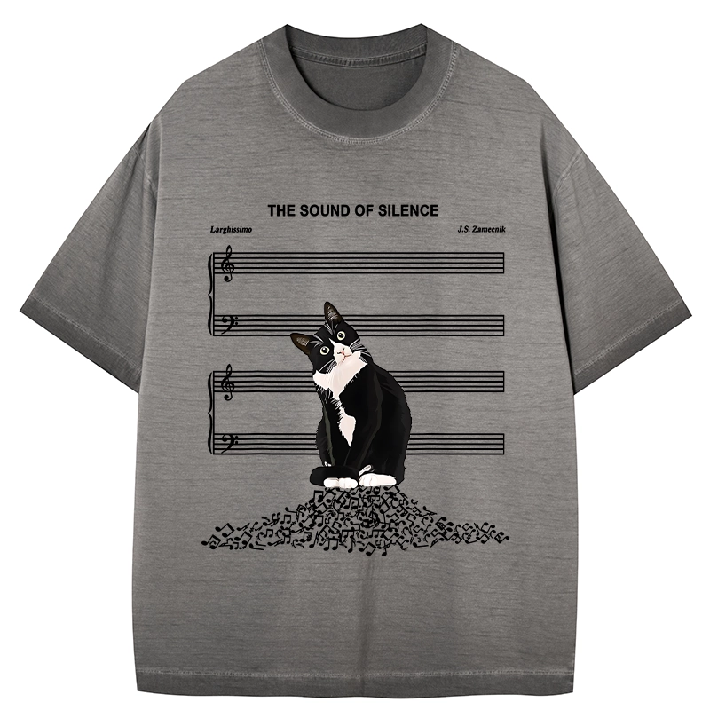 Tokyo-Tiger The Sound Of Silence Gradient Washed T-Shirt