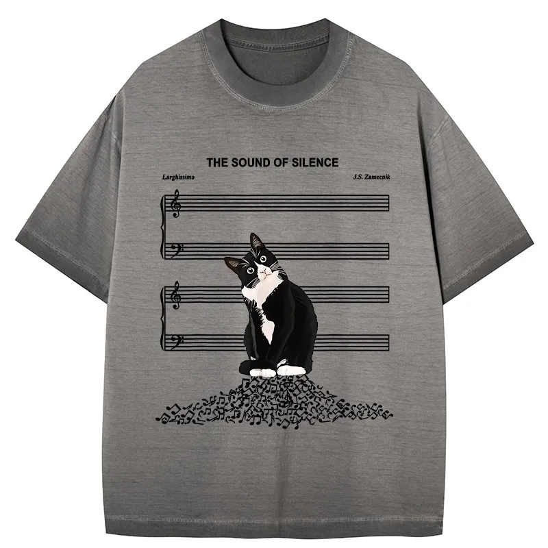 Tokyo-Tiger The Sound Of Silence Gradient Washed T-Shirt