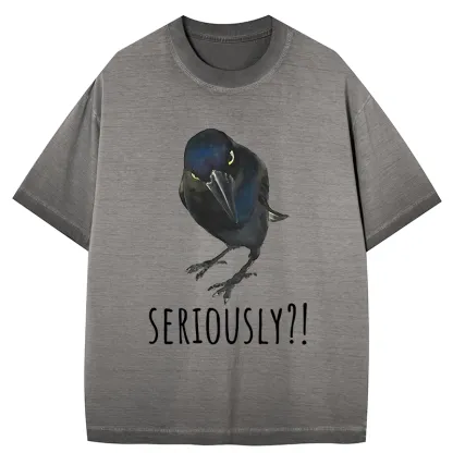 Tokyo-Tiger Raven's Question Gradient Washed T-Shirt