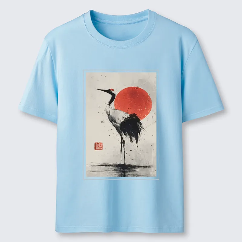 Tokyo-Tiger Retro Japanese Red-crowned Crane Classic T-Shirt