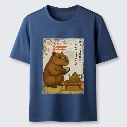 Tokyo-Tiger Tea Time With a Capybara Classic T-Shirt
