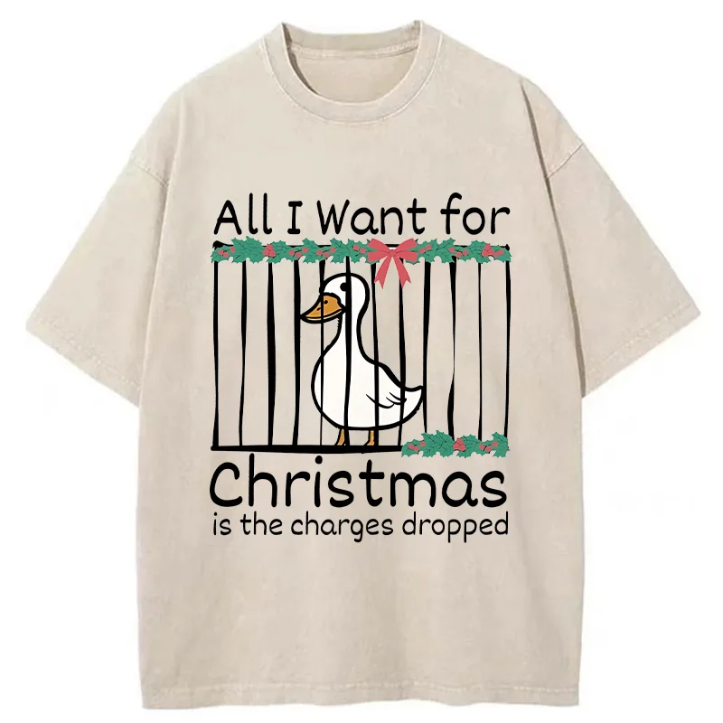 Tokyo-Tiger Christmas Stupid Goose Washed T-Shirt