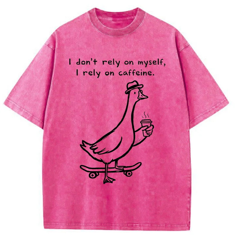 Tokyo-Tiger Goose Depends On Coffee Washed T-Shirt