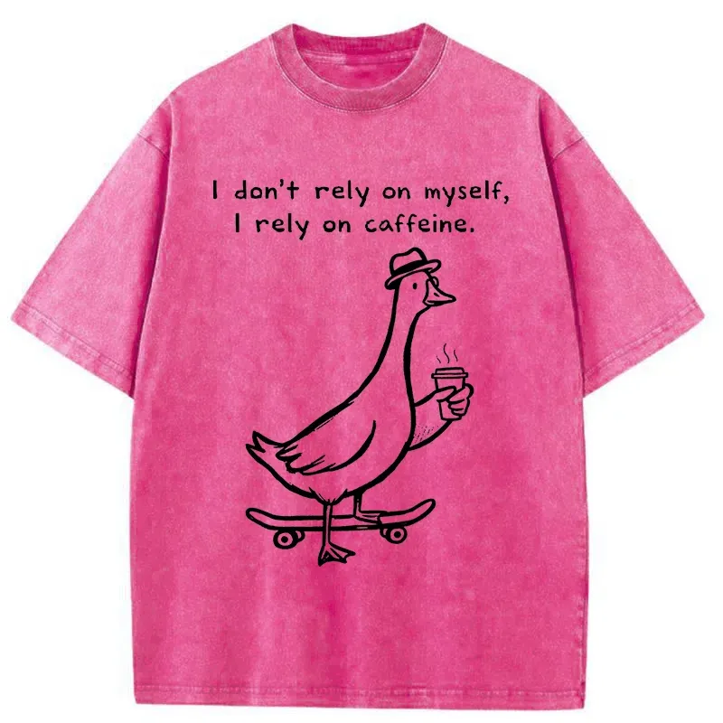 Tokyo-Tiger Goose Depends On Coffee Washed T-Shirt