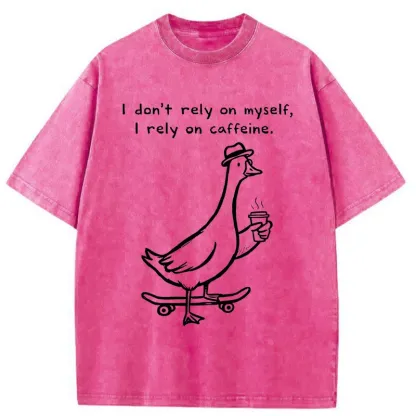 Tokyo-Tiger Goose Depends On Coffee Washed T-Shirt