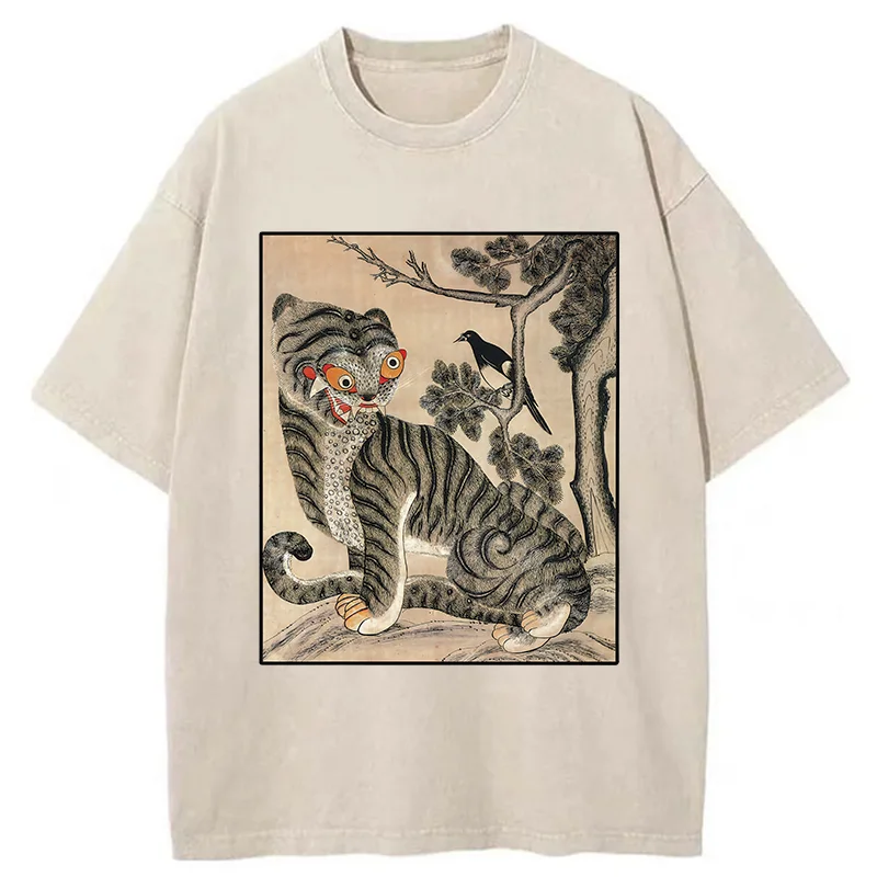 Tokyo-Tiger Tiger And Magpie Washed T-Shirt