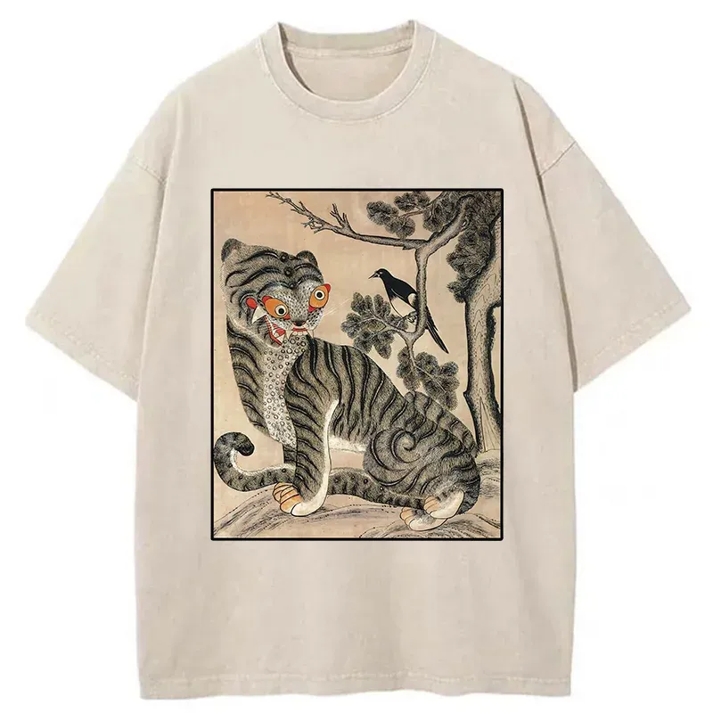 Tokyo-Tiger Tiger And Magpie Washed T-Shirt