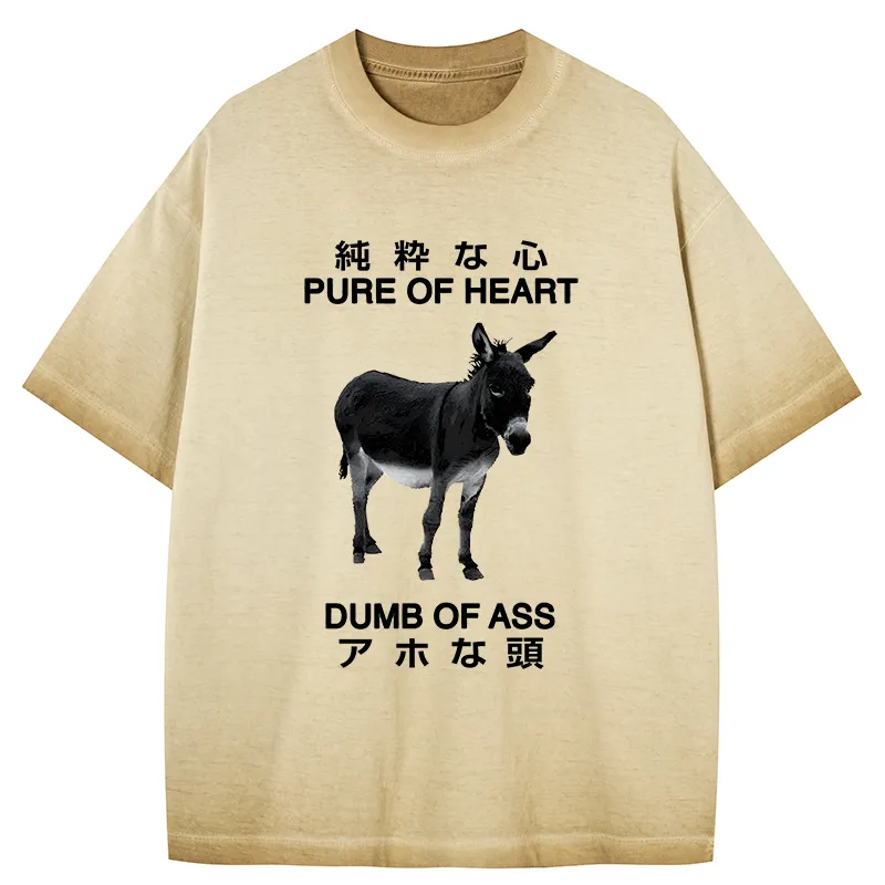 Tokyo-Tiger Pure Of Heart Dumb Of Ass Washed T-Shirt Sale
