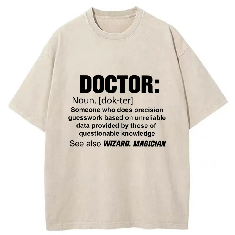 Tokyo-Tiger Doctor Funny Washed T-Shirt