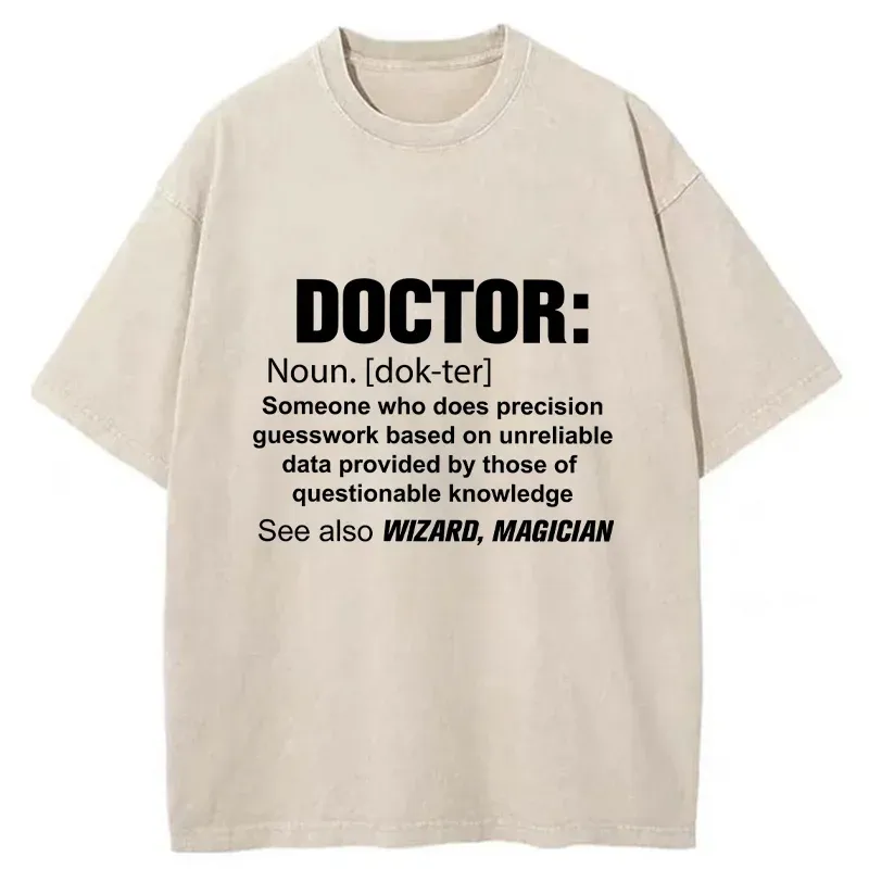 Tokyo-Tiger Doctor Funny Washed T-Shirt