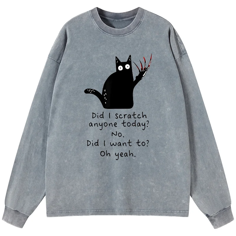 Tokyo-Tiger Cats With Sharp Claws Washed Long Sleeve T-Shirt