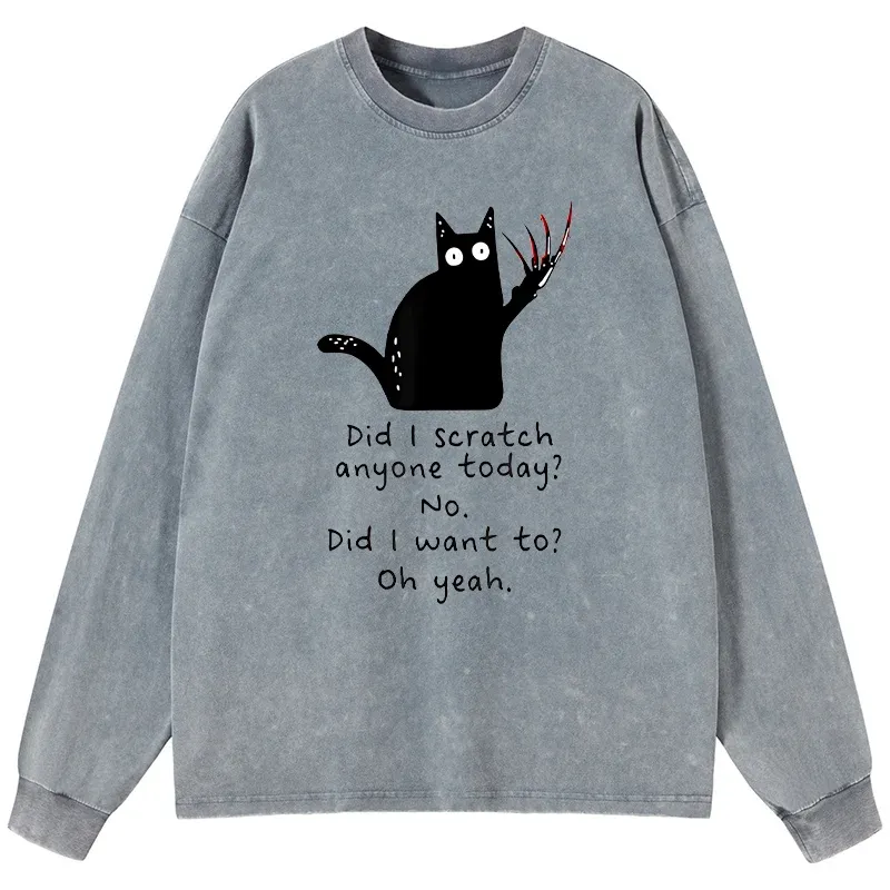 Tokyo-Tiger Cats With Sharp Claws Washed Long Sleeve T-Shirt