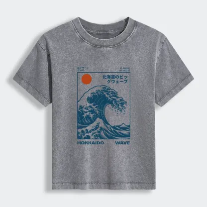 Tokyo-Tiger Hokkaido Wave Japan Women's Washed T-shirt