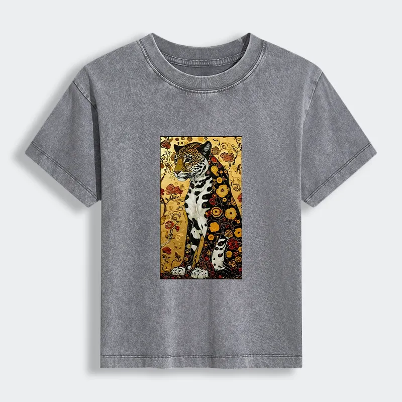 Tokyo-Tiger Magnificent Leopard Women's Washed T-shirt