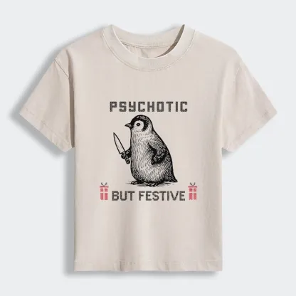 Tokyo-Tiger Overstimulated but Festive Christmas Women's Washed T-shirt