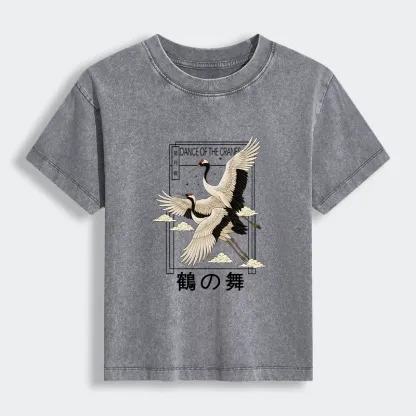 Tokyo-Tiger Dance Of The Cranes Women's Washed T-shirt