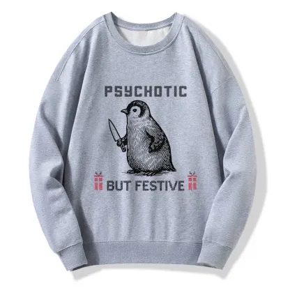 Tokyo-Tiger Overstimulated but Festive Christmas Classic Sweatshirt