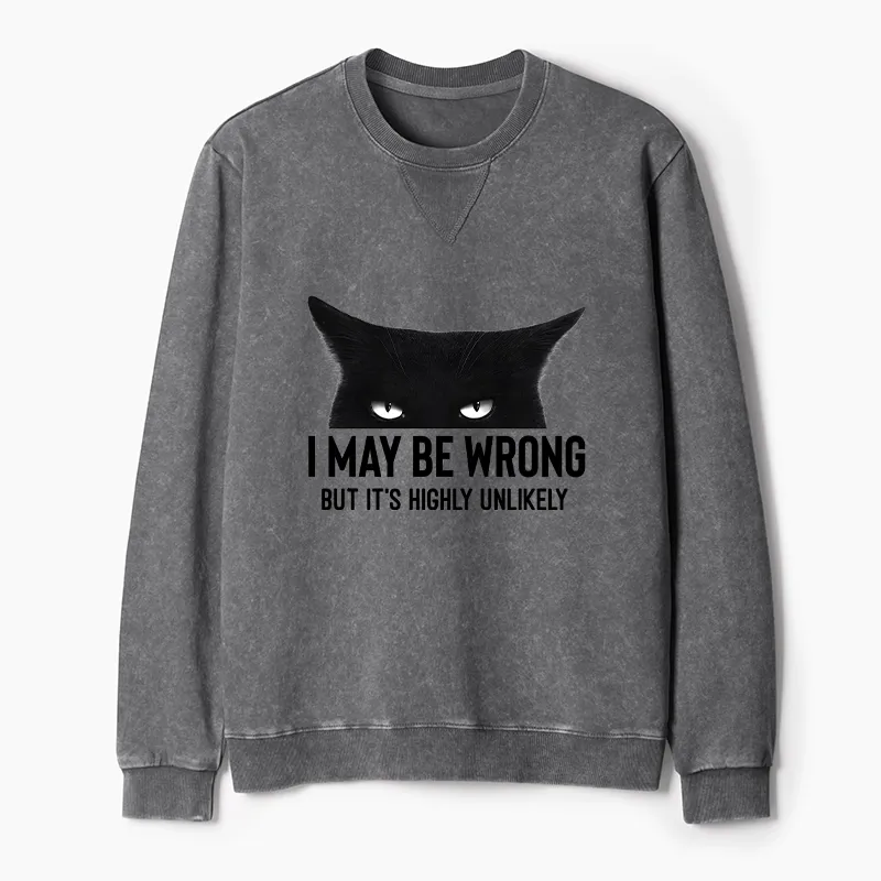 Tokyo-Tiger Cat Can Do No Wrong Washed Terry Sweatshirt