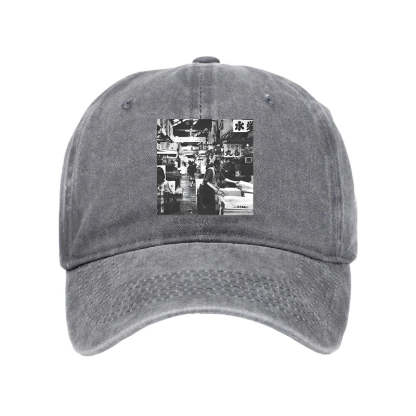 Tokyo-Tiger Tsukiji Fish Market Photo Washed Cap