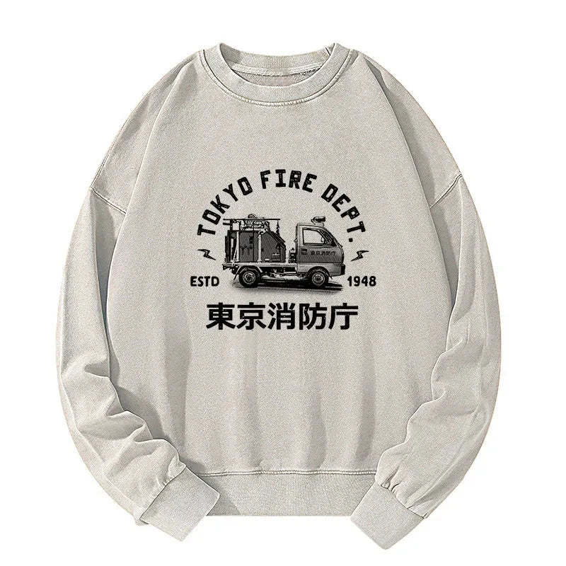 Tokyo-Tiger Tokyo Fire Dept Washed Sweatshirt Sale