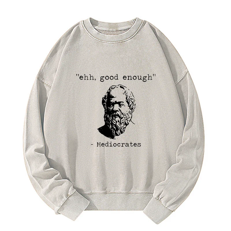 Tokyo-Tiger Mediocrates Meme Washed Sweatshirt