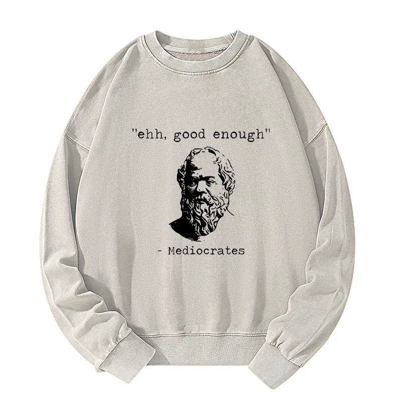 Tokyo-Tiger Mediocrates Meme Washed Sweatshirt