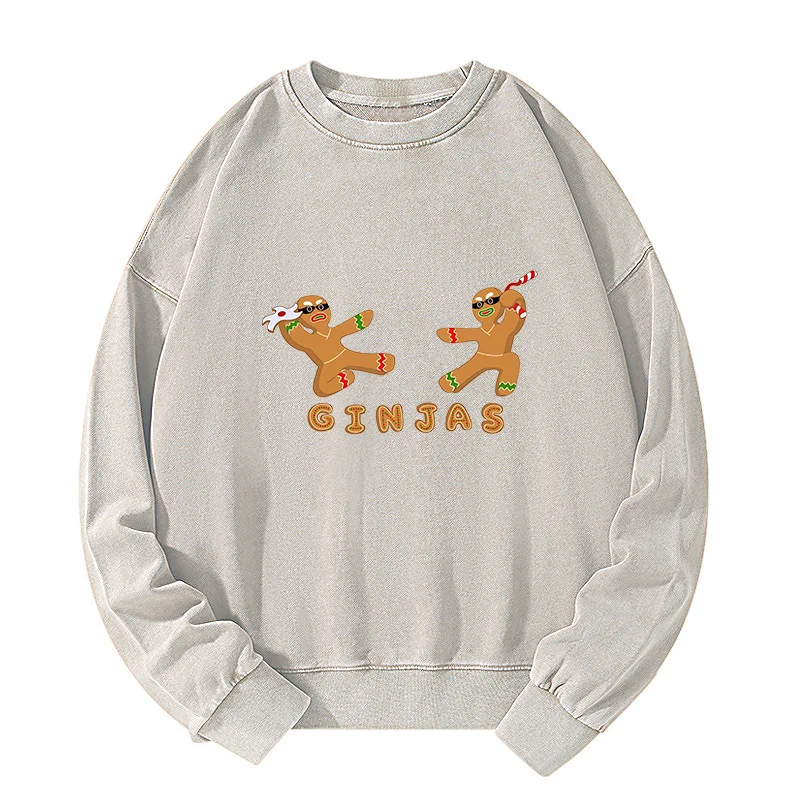 Tokyo-Tiger Gingerbread Ninja Washed Sweatshirt