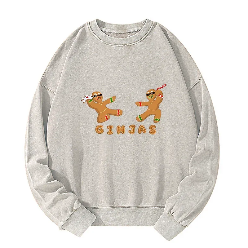 Tokyo-Tiger Gingerbread Ninja Washed Sweatshirt