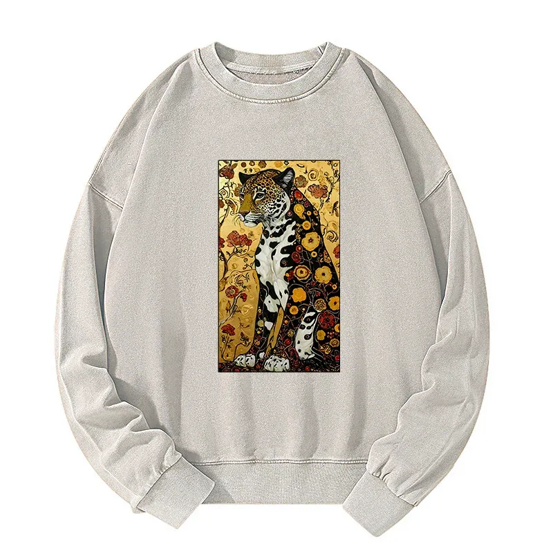 Tokyo-Tiger Magnificent Leopard Washed Sweatshirt