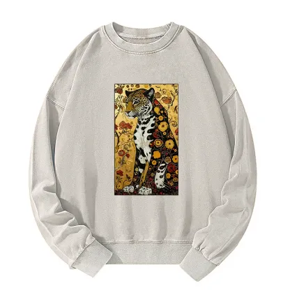 Tokyo-Tiger Magnificent Leopard Washed Sweatshirt
