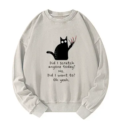 Tokyo-Tiger Cats With Sharp Claws Washed Sweatshirt