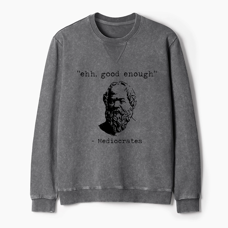 Tokyo-Tiger Mediocrates Meme Washed Terry Sweatshirt