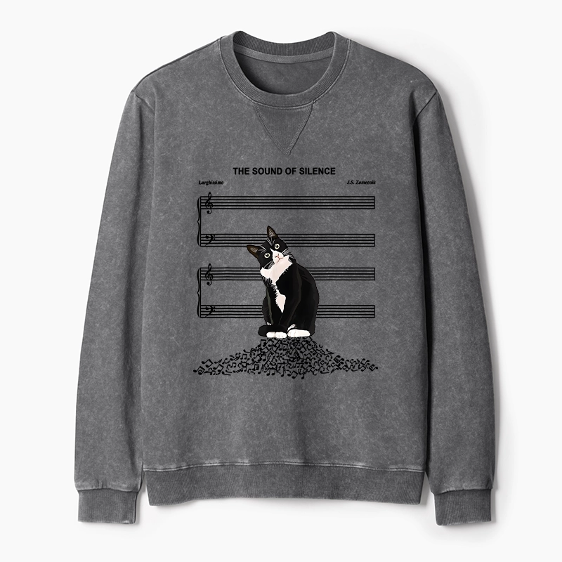 Tokyo-Tiger The Sound Of Silence Washed Terry Sweatshirt