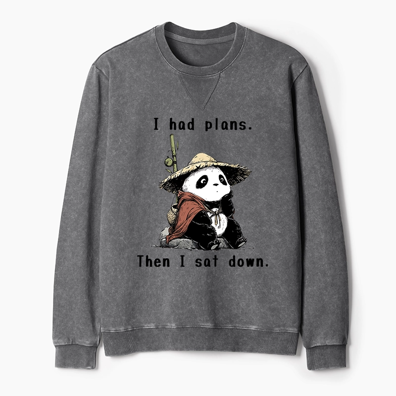 Tokyo-Tiger The Maybe Later Panda Washed Terry Sweatshirt
