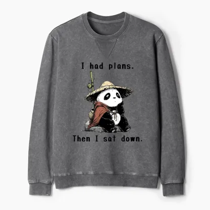 Tokyo-Tiger The Maybe Later Panda Washed Terry Sweatshirt