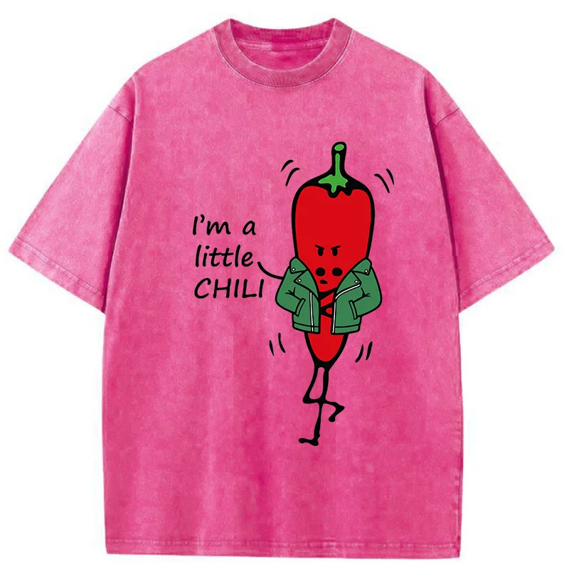 Tokyo-Tiger Little Chili Funny Washed T-Shirt