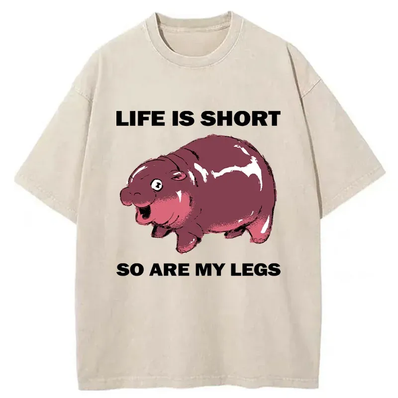 Tokyo-Tiger Short Legs Short Life Washed T-Shirt Sale