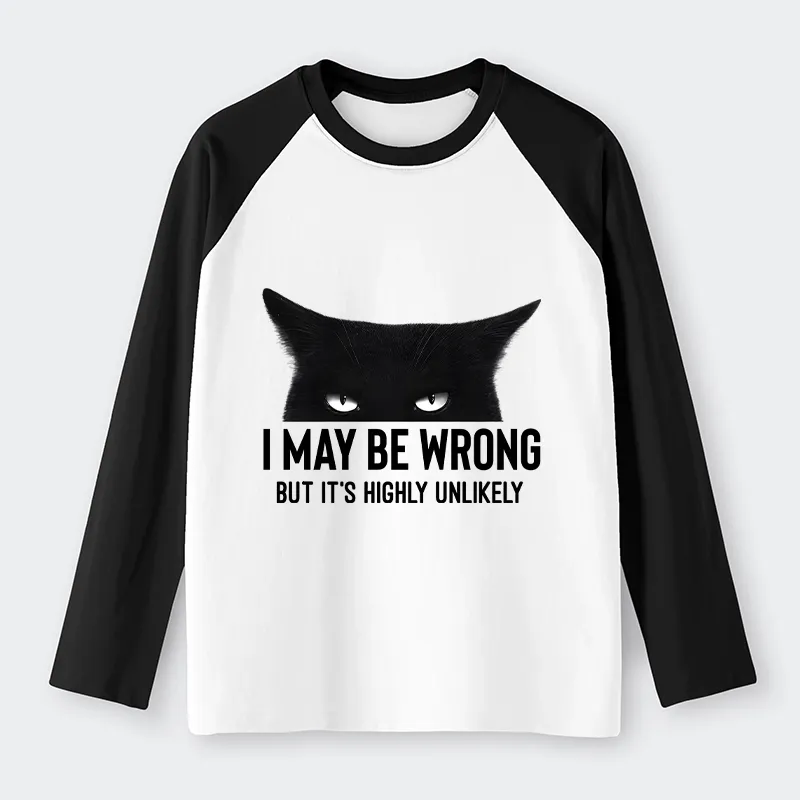 Tokyo-Tiger Cat Can Do No Wrong Raglan Long Sleeve T-shirt